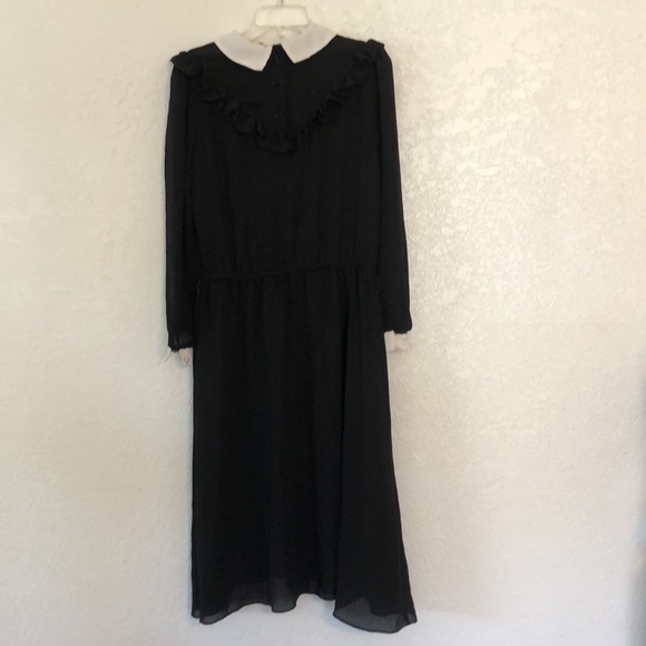 Vintage Peter Pan collar 60’s sheer ruffle midi dress. - Picture 5 of 9